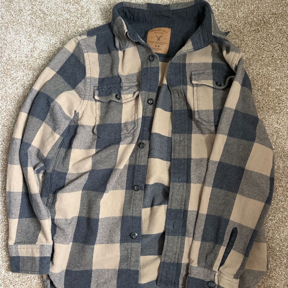 American Eagle Checkered Flannel Jacket - image 1
